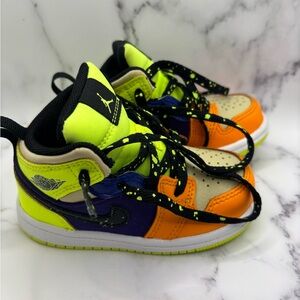 Air Jordan Kids' Neon and Orange Sneakers